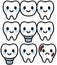 Cute character of dental treatment