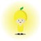 The cute character of a lemon is perfect for vitamins, supplements, nutrition, emotion