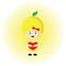 The cute character of a lemon is perfect for vitamins, supplements, nutrition, emotion