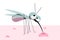 CUTE CHARACTER OF A mosquito. Blood sucking insect. The carrier of disease. Vector illustration