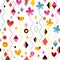 Cute characters happy seamless pattern