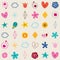 Cute characters note book paper seamless pattern