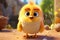 Cute and charming chick brought to life in a delightful 3D render