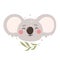 Cute and cheerful koala. Cute animals, children`s print, vector.