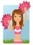 Cute cheerleader girl