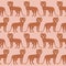 Cute cheetah. African animals seamless pattern.