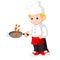 Cute chef cooking
