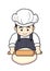 Cute chef cooking