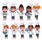 Cute chef kids cartoons