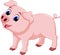 Cute chef pig cartoon