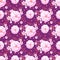 Cute cherry blossom and sakura wallpaper. Seamless watercolor background. Design of fabric for girls