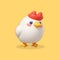 Cute chick cartoon icon illustration