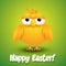 Cute chick wishing happy Easter