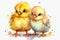 Cute Chicken Couple Sublimation Clipart