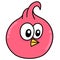 Cute chicks head doodle kawaii. doodle icon image