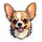 Cute Chihuahua Sticker: Funny Face, High-contrast Shading, Cartoon Style