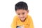 Cute child asian llittle boy smiling