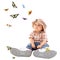 Cute child with butterfly