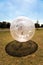 Cute child has a lot of fun in the Zorbing Ball