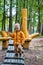 Cute Child Walking on Playground Obstacle in Park