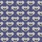 Cute childish pattern with koalas and leaves and triangles, circles on dark blue background for textile or fabric print