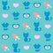 Cute childlike seamless pattern