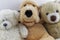 Cute children`s stuffed soft animals