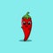 Cute Chili Mascot Character Vector Illustration