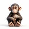 Cute Chimpanzee 3d Clay Render: A Satirical Commentary On Animal Depiction