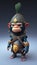 Cute Chimpanzee Animal Warrior 3D Game Model Generative AI