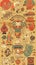 A cute Chinese Japanese wallpaper about relief, superstition, astrology, strengthening luck and destiny.