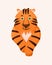 Cute chinese tiger. Horoscope astrology zodiac. Modern illustration of animal for print design.Cartoon vector