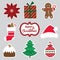 Cute Christmas character sets, Collection of Christmas element for print table