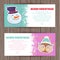 Cute Christmas characters greeting cards