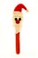 Cute christmas craft. santa claus bookmark. merry christmas and happy new year concept