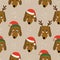 Cute christmas dachshund pattern - Adorable sausage dog characters.