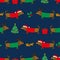 Cute christmas dachshund pattern - Adorable sausage dog characters. Hand drawn doodle set for kids.