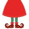 Cute christmas elf legs with skirt