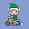 cute christmas elves bikers