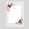 Cute Christmas greeting card, invitation with decorative floral corners. Hand drawn winter flowers bouquets with