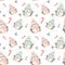 Cute Christmas penguins seamless pattern