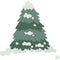 Cute Christmas Pine Tree Winter Plants Nature Illustration Vector Clipart