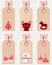 Cute christmas retro tags collection