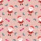 Cute Christmas and Santa seamless pattern
