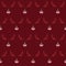 Cute christmas seamless pattern with reindeer antlers and xmas bauble ornaments on dark red