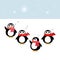 Cute christmas singing Penguins