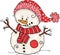 Cute Christmas snowman