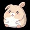 cute chubby hamster illustrations