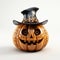 Cute Cinco De Mayo Jackolantern 3d Illustration With Witch Hat