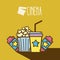 Cute cinema cartoons concept cinema cartoon